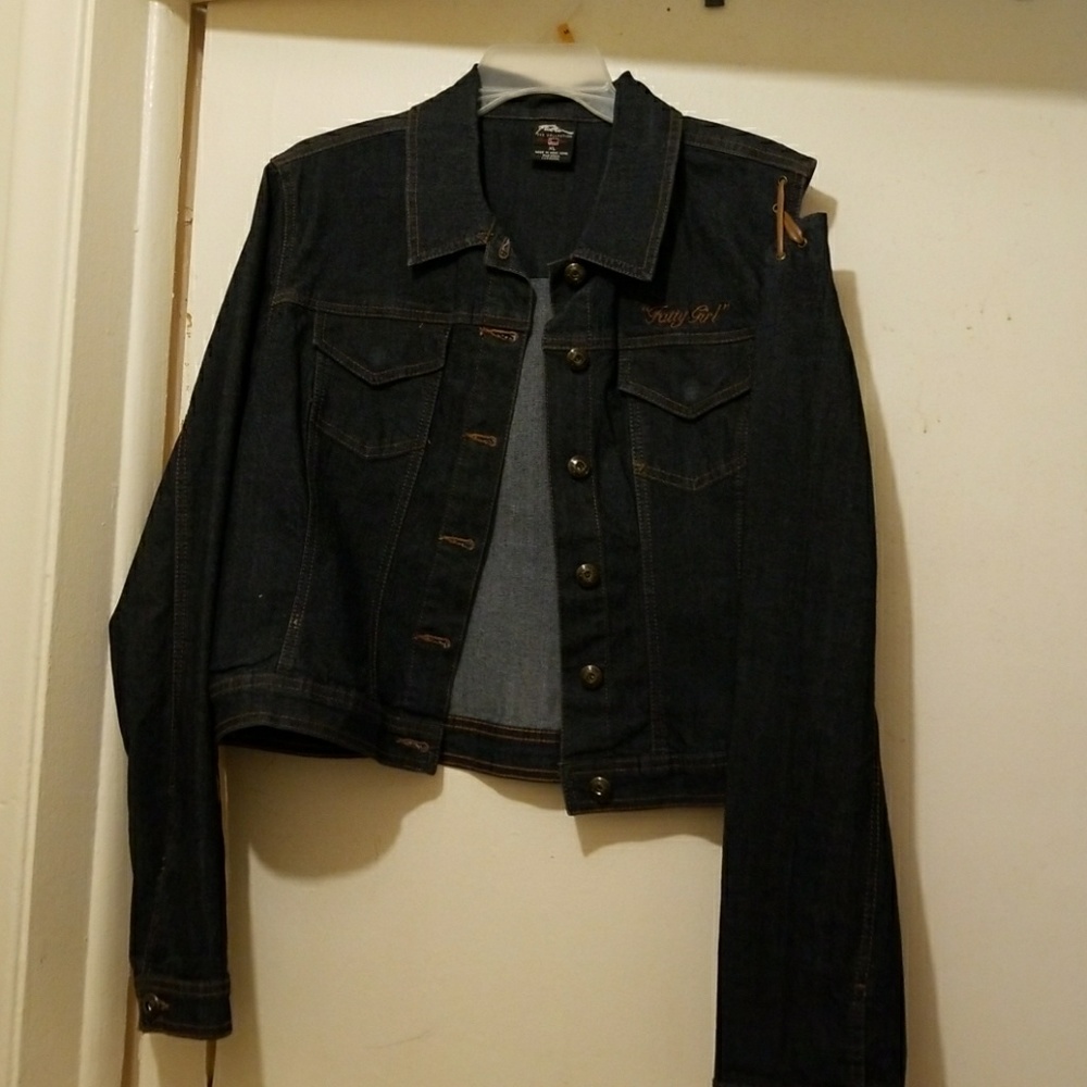 Blue denim fubu jacket